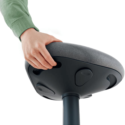 Leitz Hocker Ergo Active – Sitzhöhe 57–82 cm, 110 kg, dunkelgrau