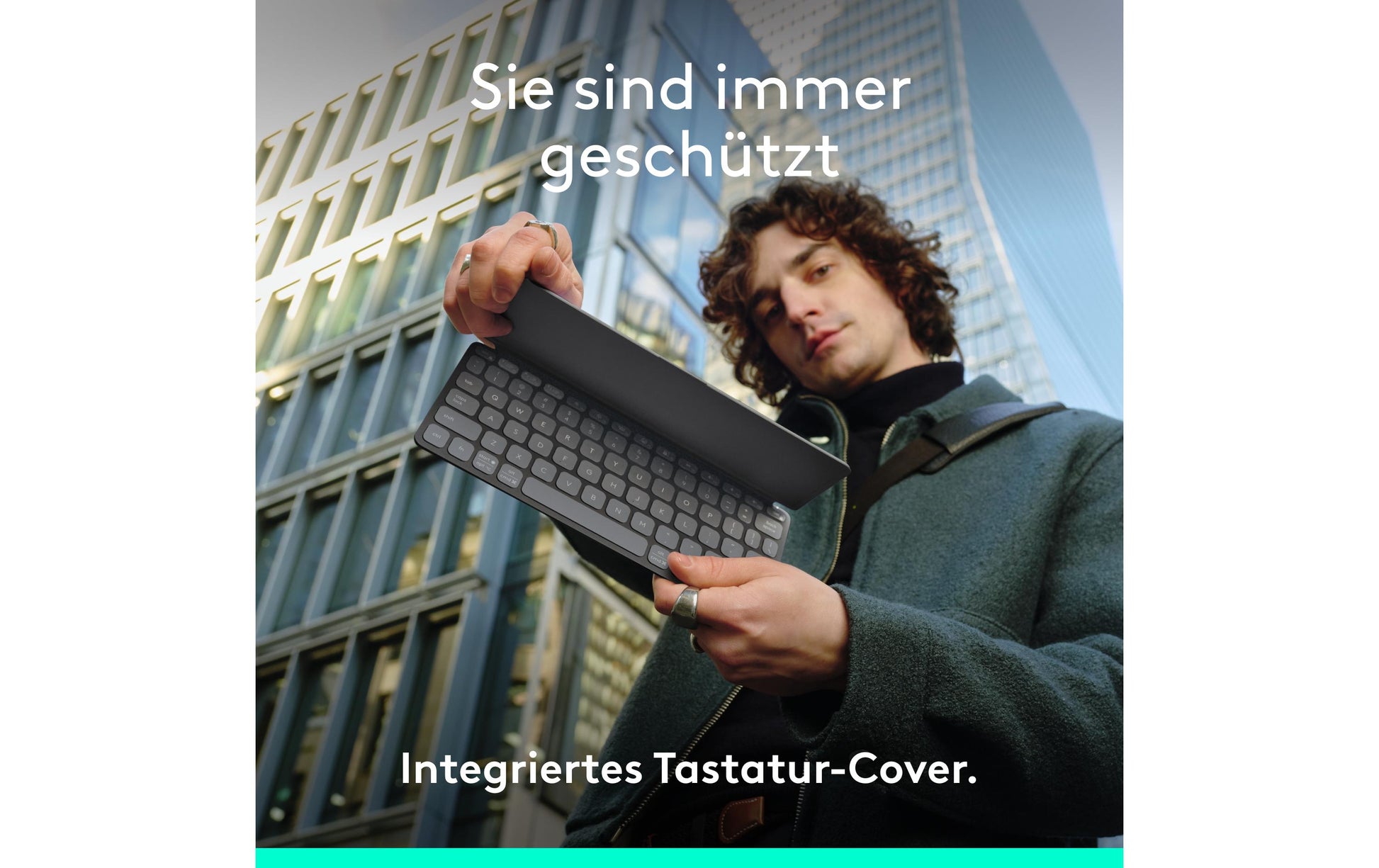 Logitech KEYS-TO-GO 2 – Tastatur, kabellos (Bluetooth), CH-Layout (DE-CH), Graphit