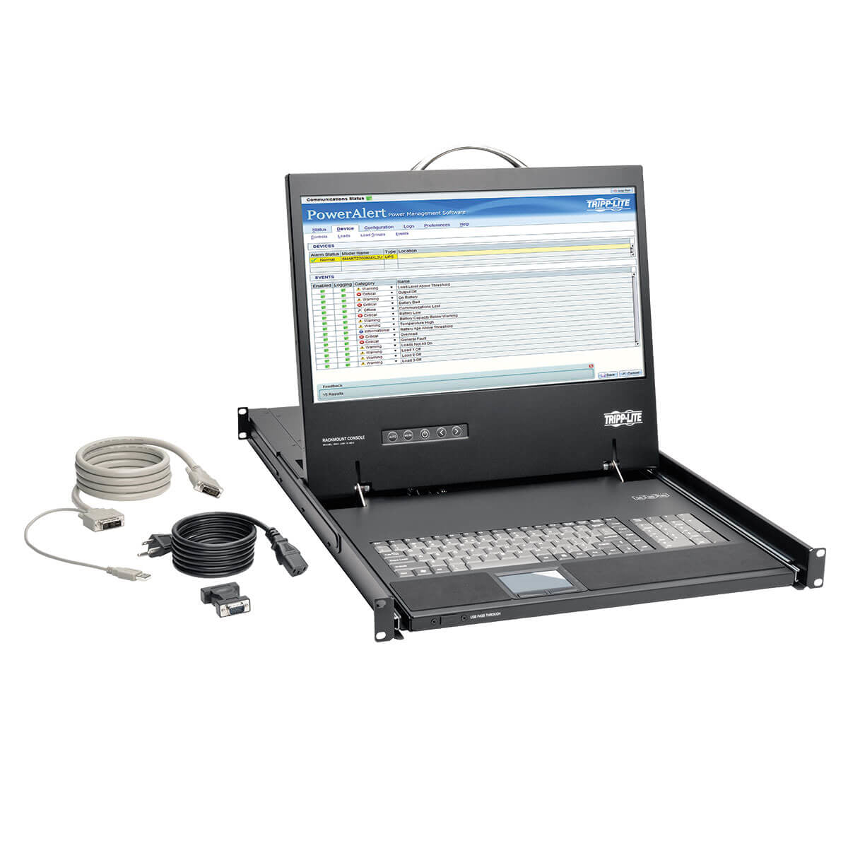 Tripp Lite B021-000-19-HD2 – 19" Rack-LCD-Konsole – 1920 × 1080, DVI/VGA, USB – 1U