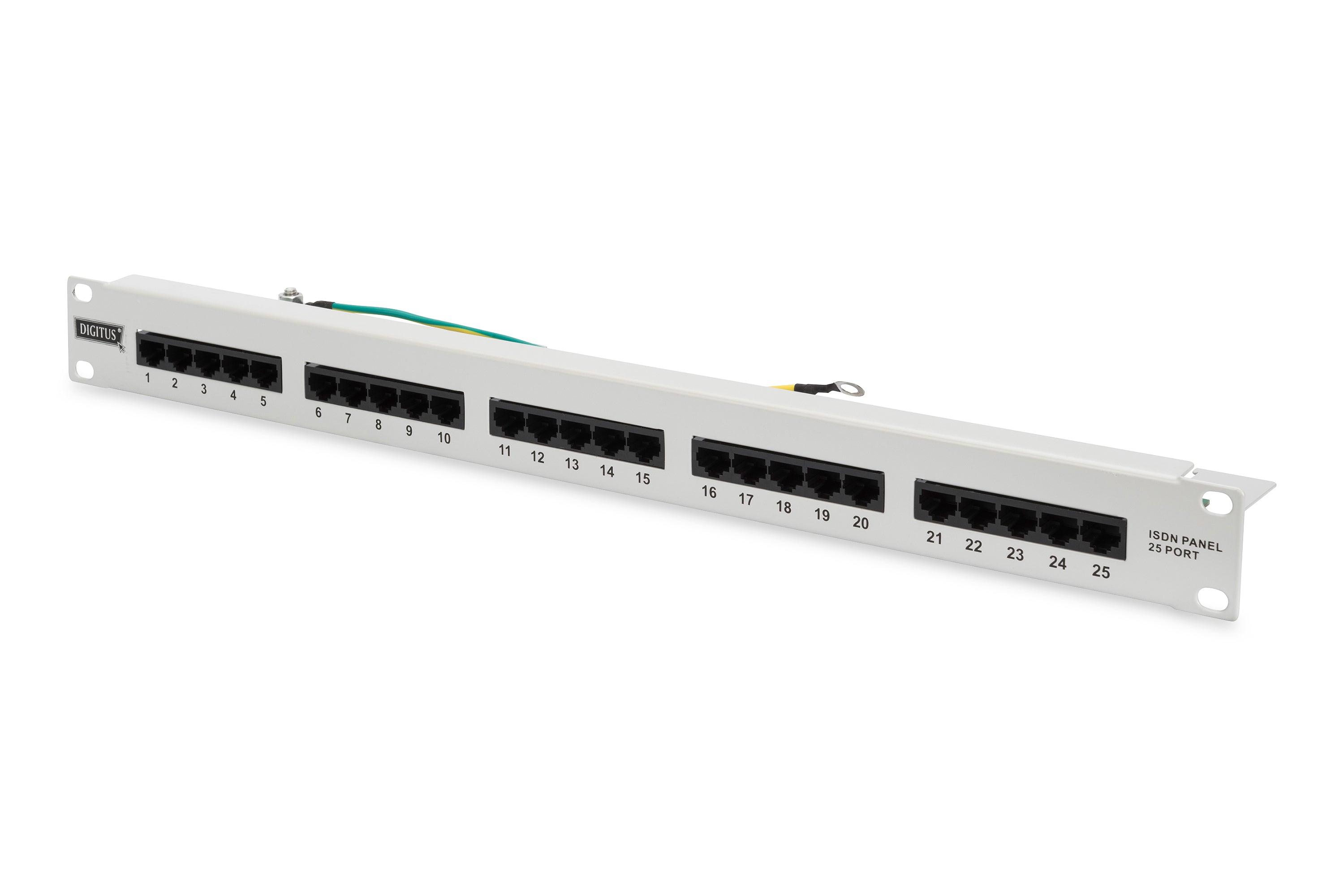 Digitus Patchpanel – 25× RJ‑45, Cat3, 1U, Grau