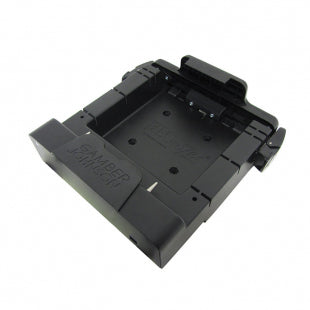 Gamber-Johnson Fahrzeug-Dock für Zebra ET50/55 10" – VESA 75×75, mit Riegel – Schwarz