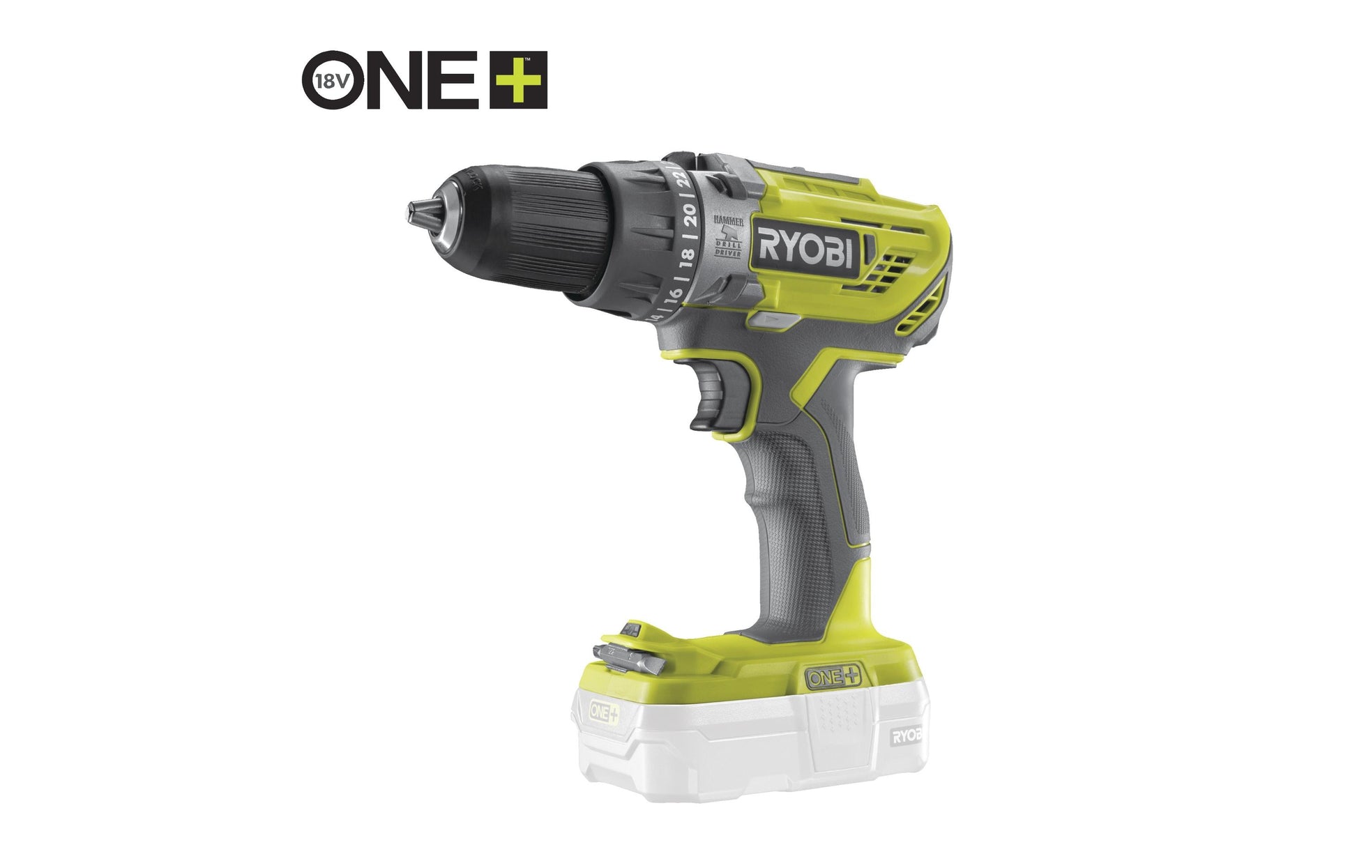 Ryobi Akku-Schlagbohrschrauber R18PD3-0 – 18 V (ONE+) – Schnellspannbohrfutter – 50 Nm – Solo