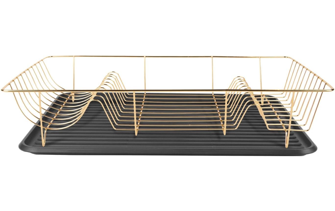 present time Abtropfgestell 49 × 32 × 9,5 cm, Eisen, Gold
