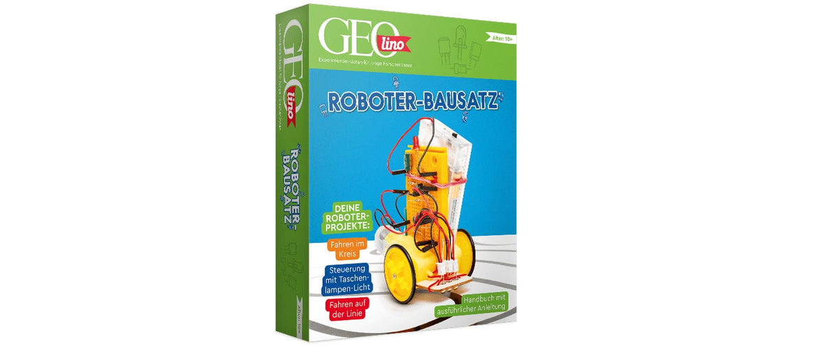 Franzis Verlag Roboter-Bausatz – GEOlino, Lichteffekte, ab 10 Jahren, Deutsch