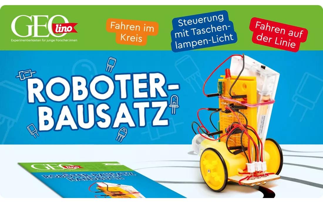 Franzis Verlag Roboter-Bausatz – GEOlino, Lichteffekte, ab 10 Jahren, Deutsch
