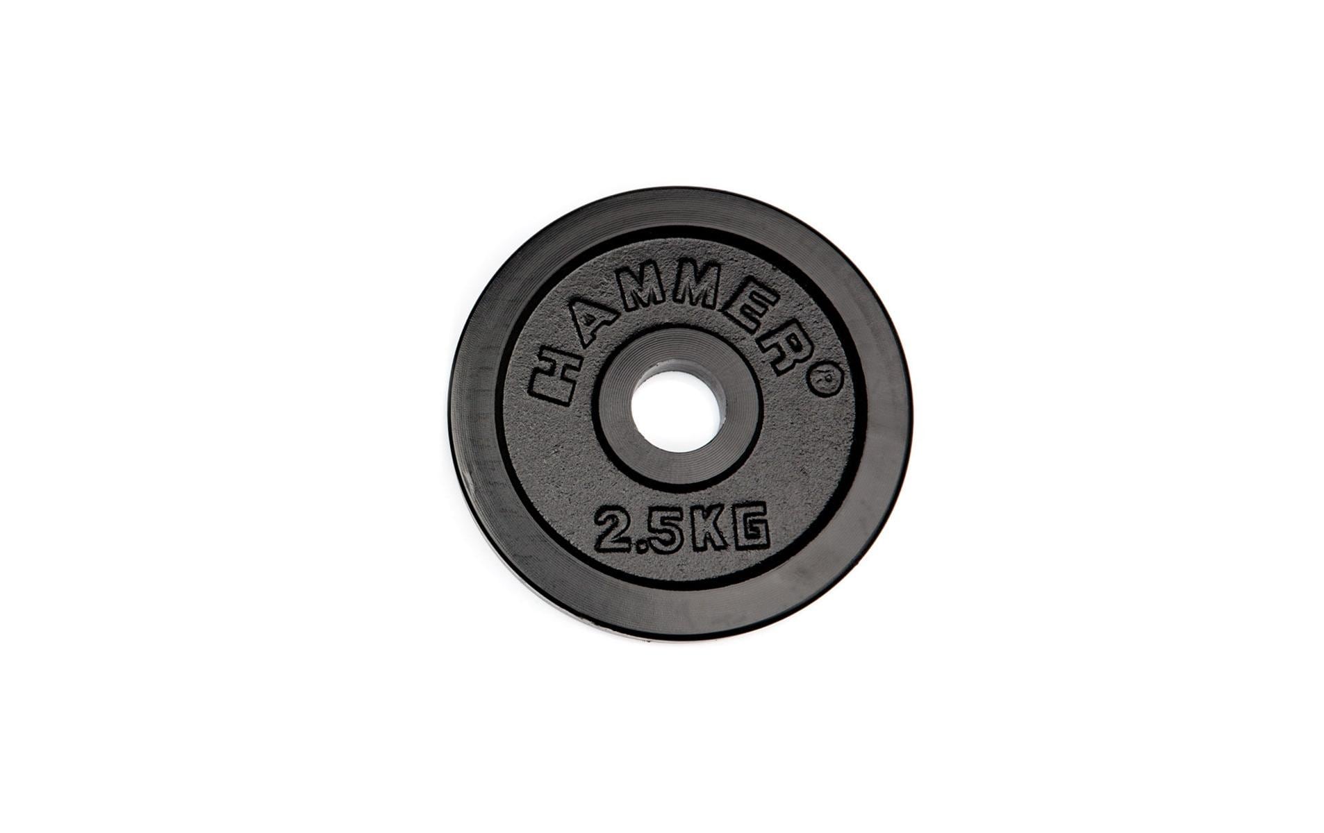 HAMMER Hantelscheibe, 2,5 kg – Schwarz, Gusseisen