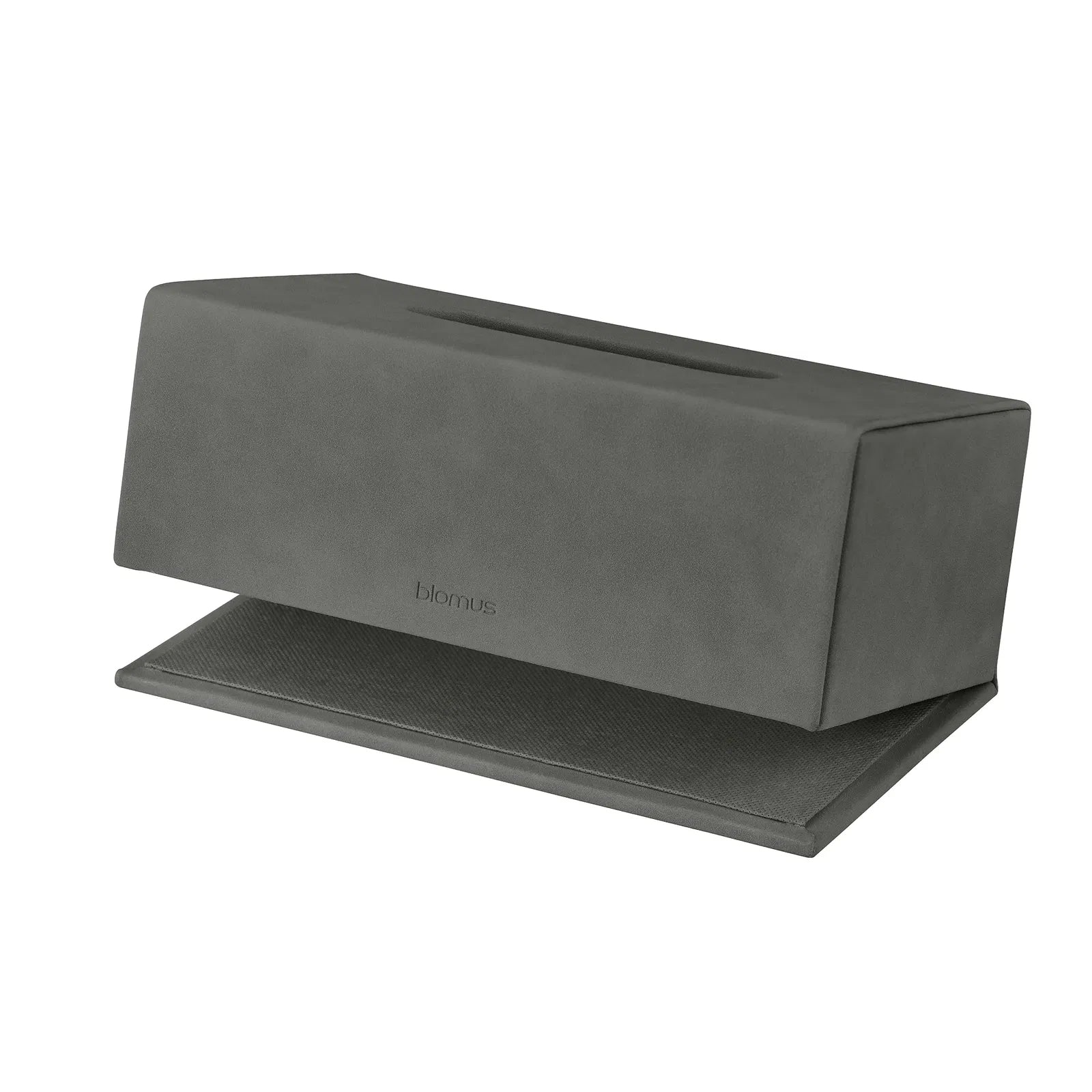 Blomus Kosmetiktuchbox SAHLA – freistehend, Kunstleder (PU), 13×25×9 cm, Grau