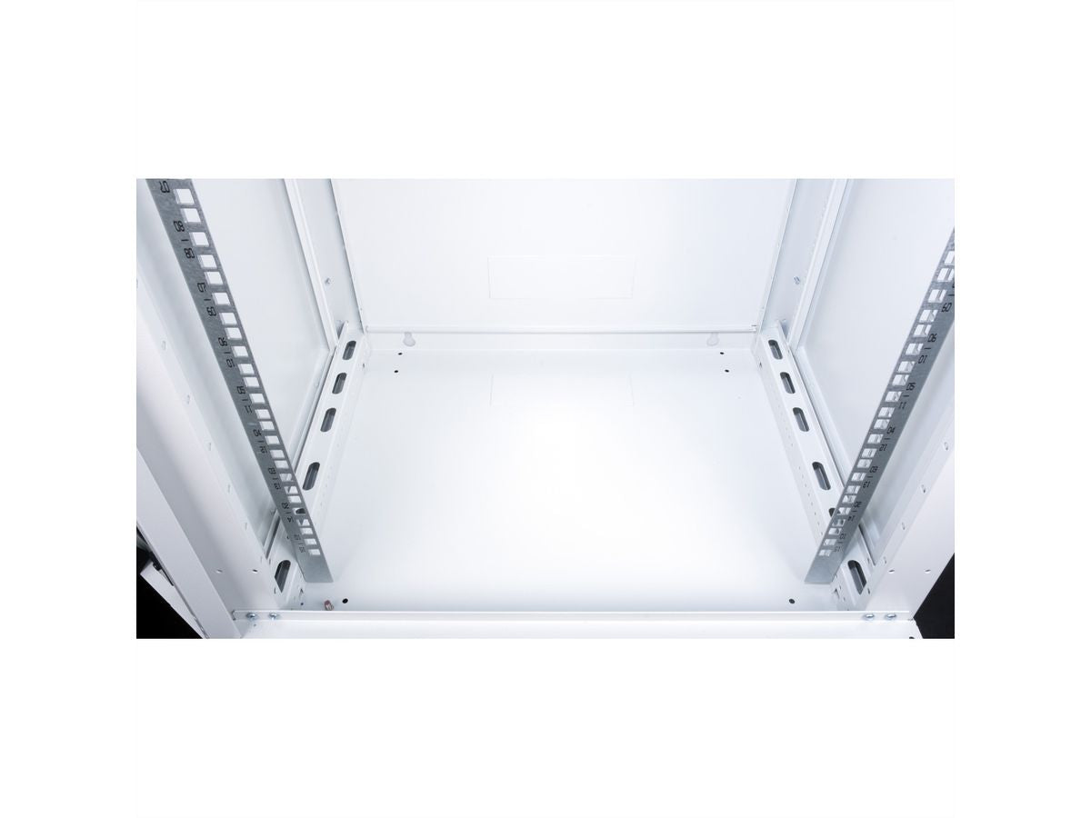 ROLINE Basic Plus – 19" Wandverteiler 18U, IP20, abschliessbar, 600 × 450 × 912 mm, lichtgrau, Stahl