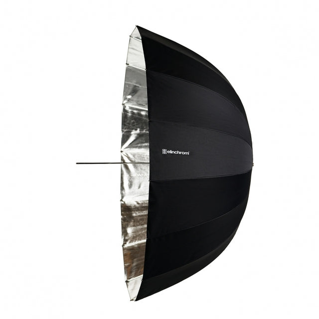 Elinchrom Umbrella Deep Schirm – 125 cm – für Elinchrom-Blitzköpfe mit zentraler Schirmhalterung – Silber