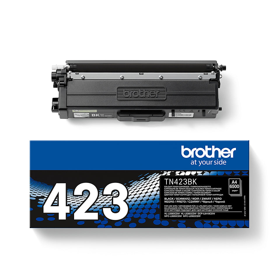 Brother Toner TN-423BK – schwarz, 6500 Seiten – für Brother HL-L8260CDW/HL-L8360CDW/DCP-L8410CDW und andere