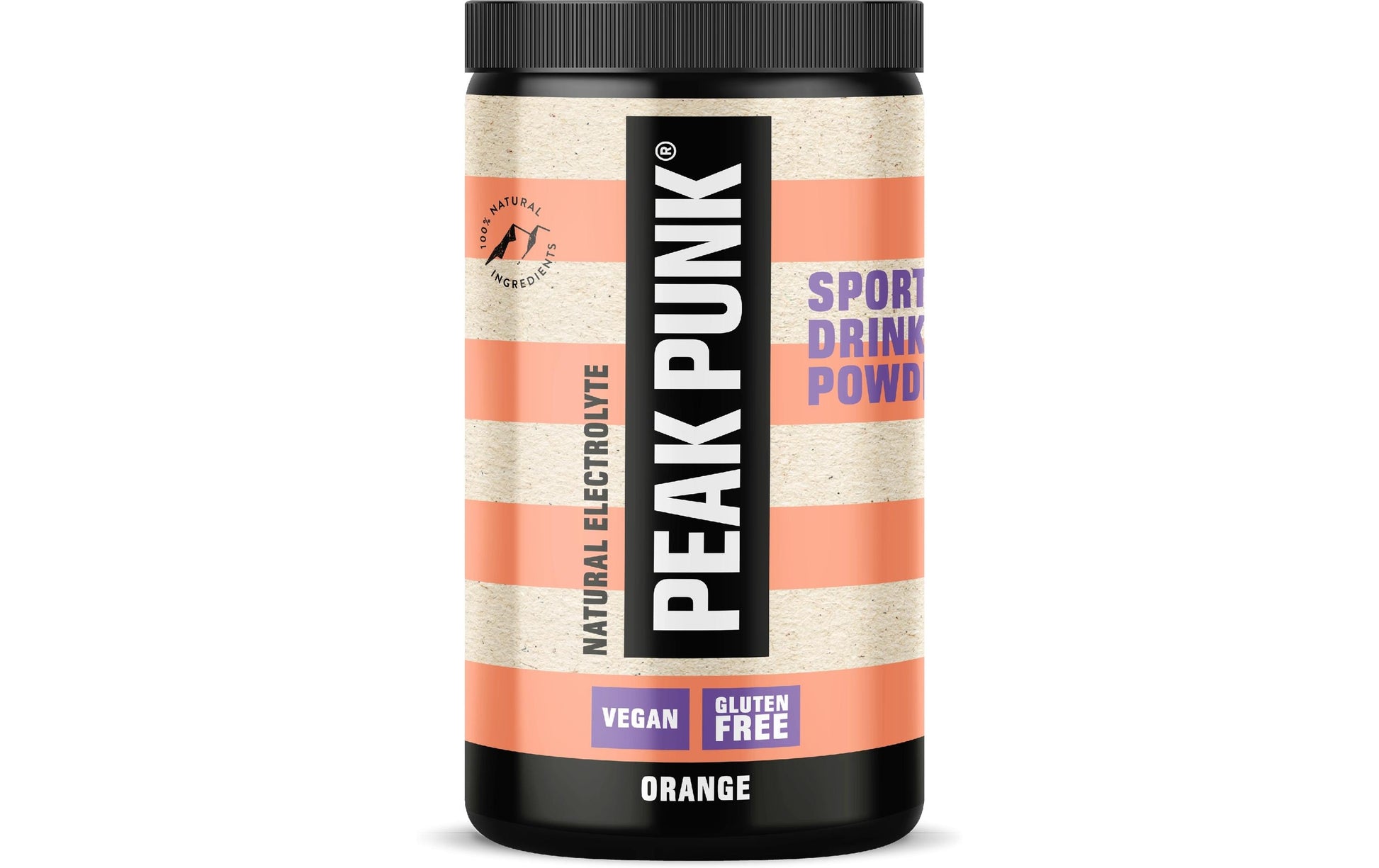 Peak Punk Kohlenhydrat-Elektrolytgetränk Pulver Orange – Bio, glutenfrei – 600 g