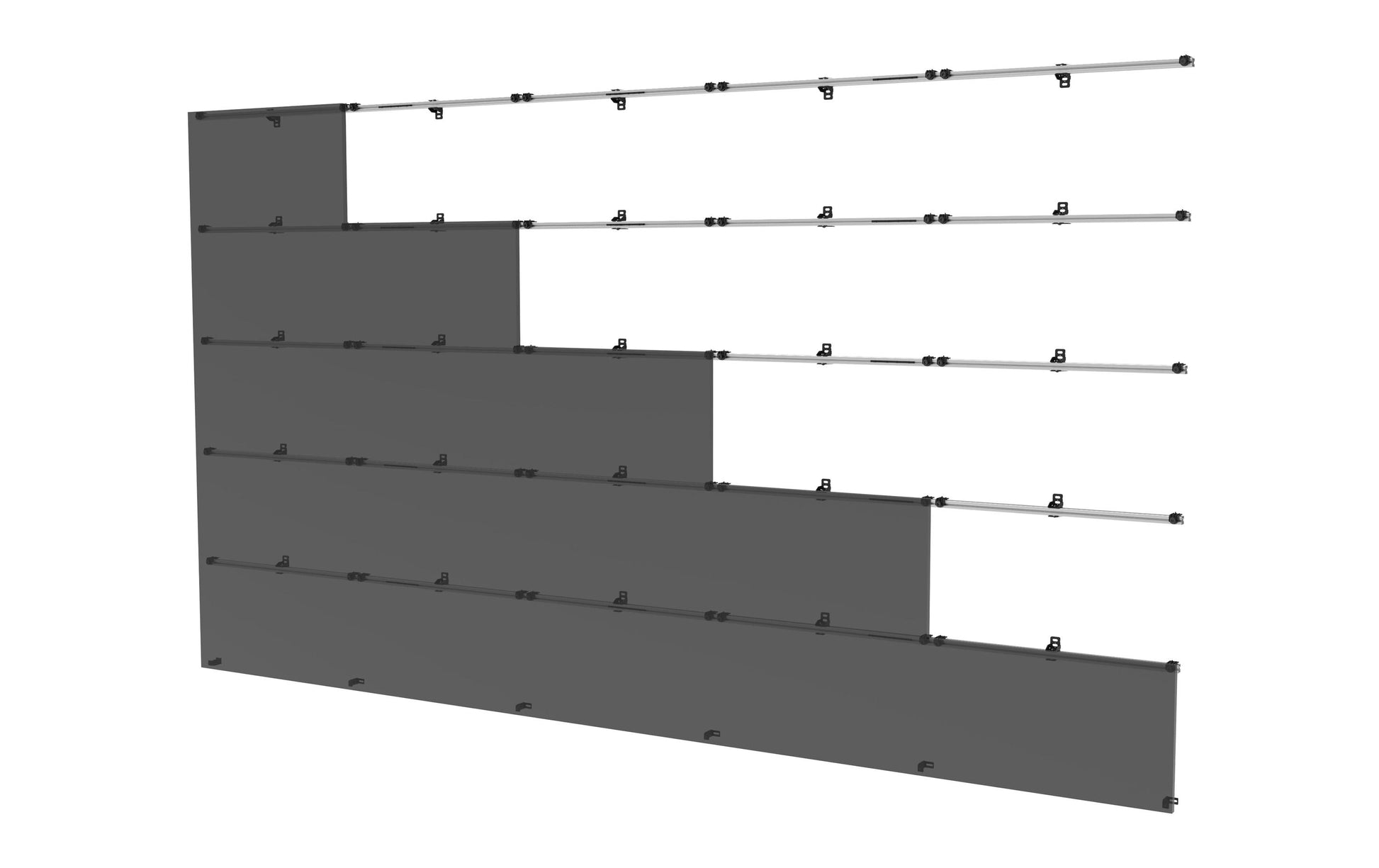 Peerless AV DS-LEDUNV960-5x5 – LED-Wandhalterung für LED-Tiles bis 960 mm, 5×5, Wandmontage, All-in-One