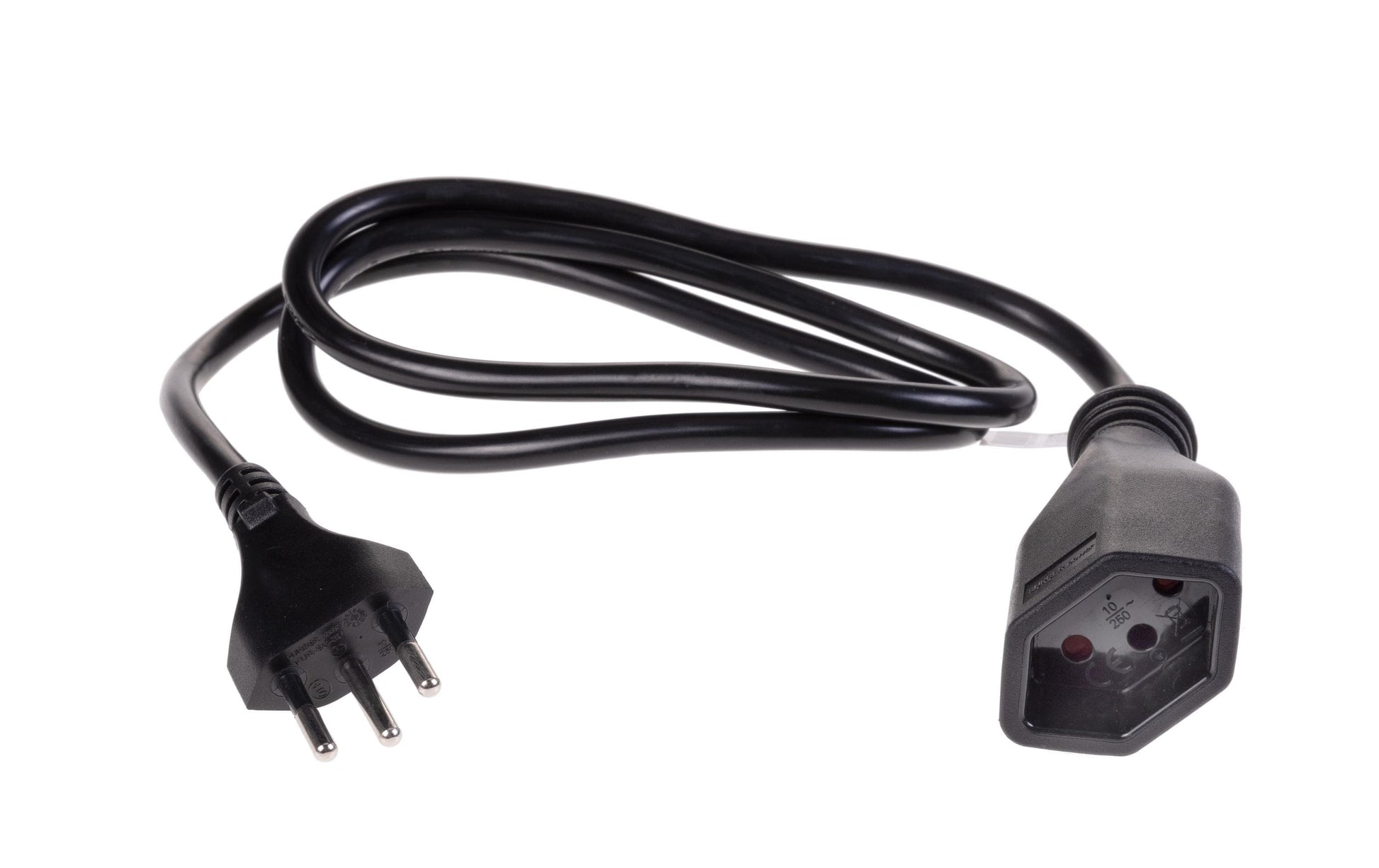 Furber. Verlängerungskabel – T12–T13, 0,5 m, 3×1 mm², H05VV-F, Schwarz