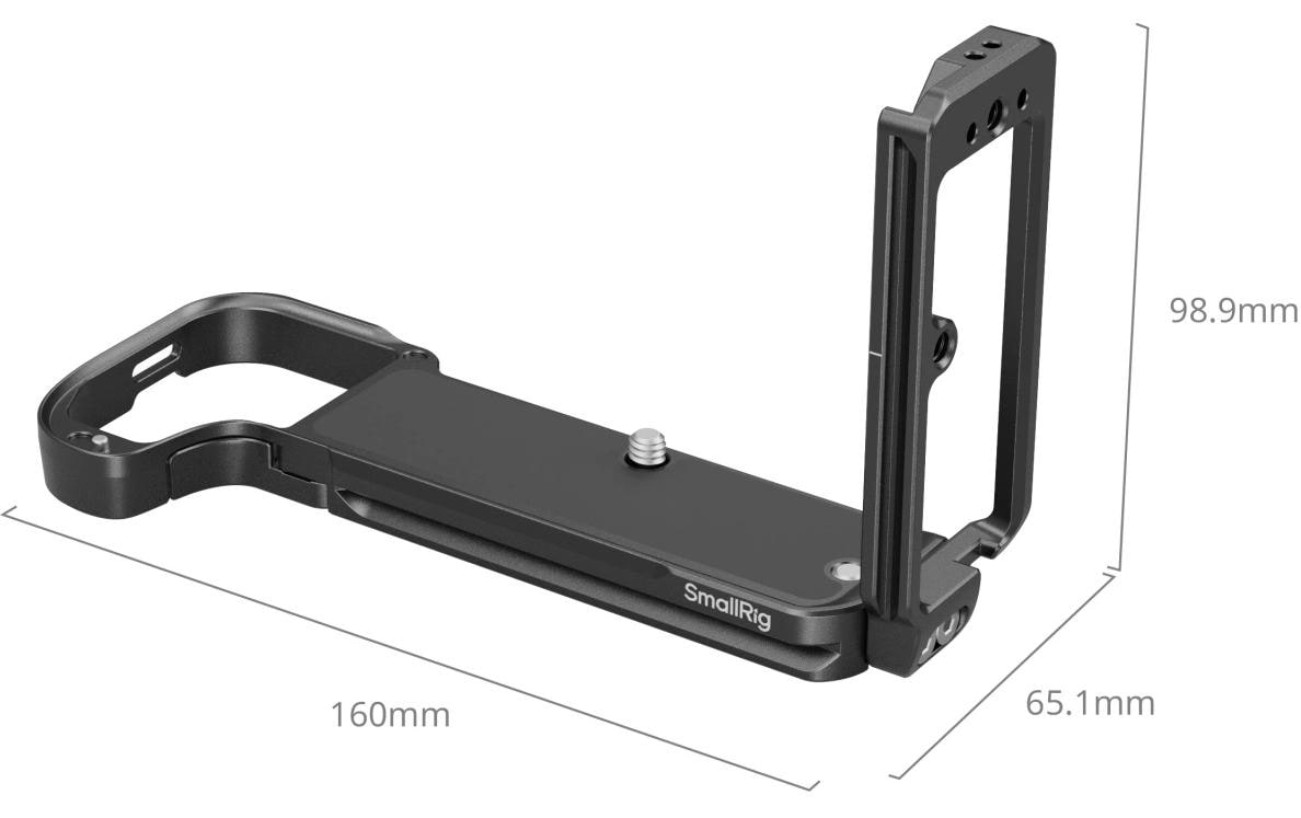 SmallRig 4716 L-Form Montageplatte – für FUJIFILM GFX100S II – 160 × 107,7 × 65,1 mm, 1/4-20", Schwarz