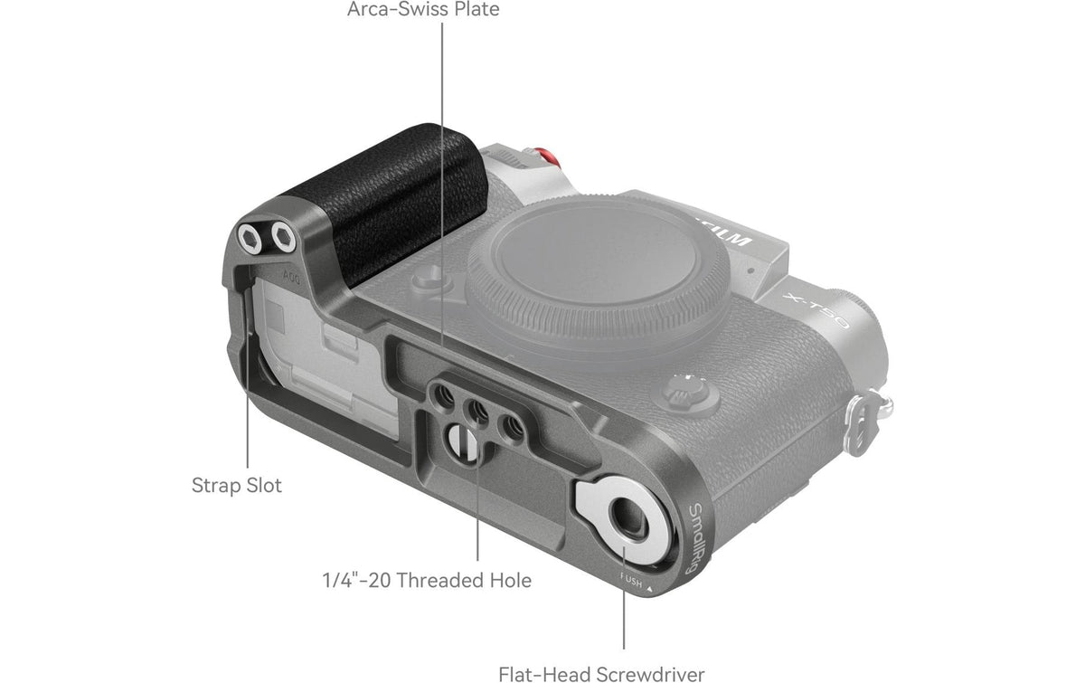 SmallRig 4712B Montageplatte – für FUJIFILM X-T50 – Silbergrau