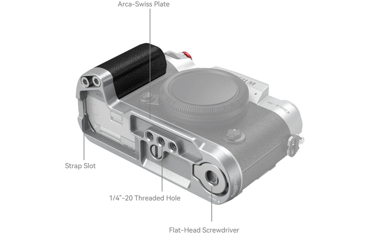 SmallRig L-Form Griff – für FUJIFILM X-T50 – Silber