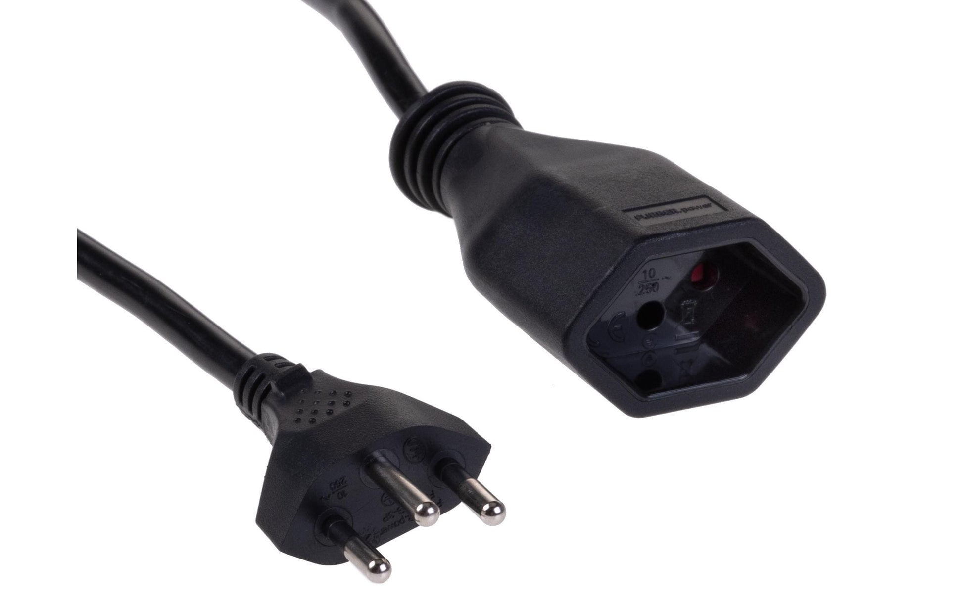 Furber. Verlängerungskabel – T12–T13, 3 m, 3×1 mm², Schwarz