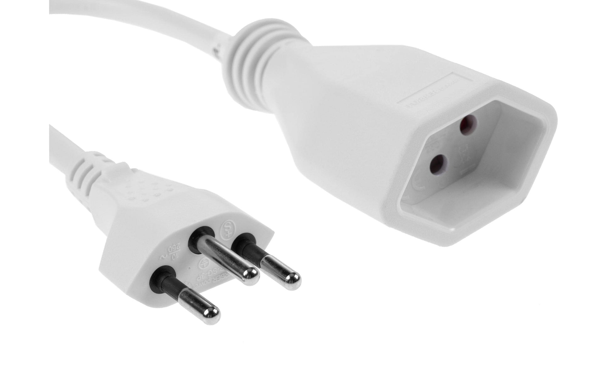 Furber. Verlängerungskabel – T12–T13, 3 m, 3×1 mm², mit Kinderschutz, Weiss