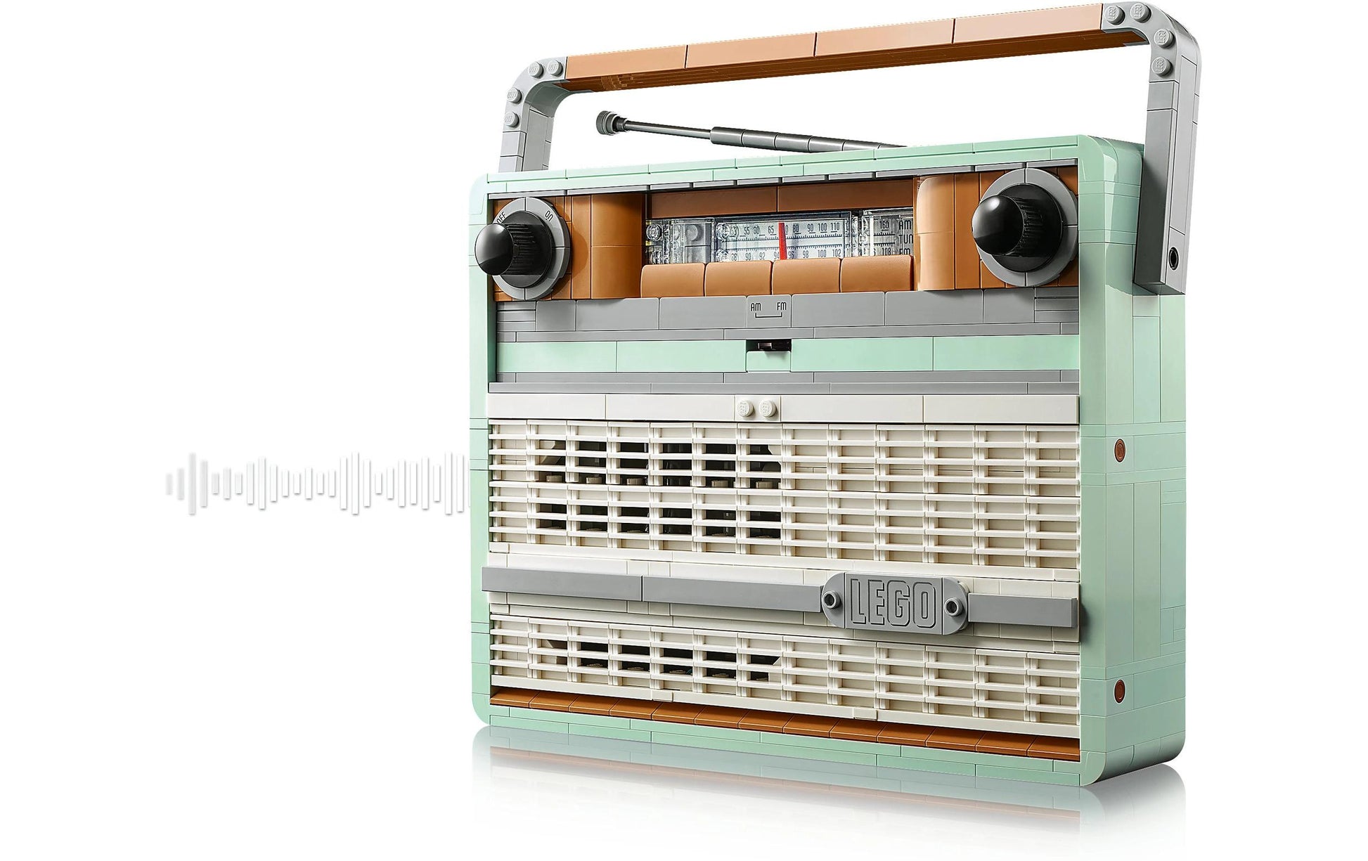 LEGO Retro-Kofferradio 3D-Puzzle – Icons – 906 Teile – 23 × 32 × 7 cm – ab 18 J.
