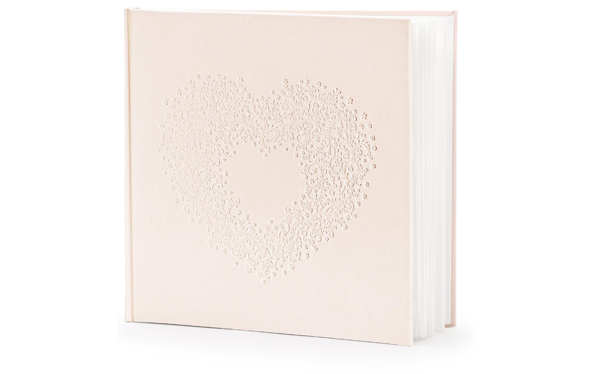 PartyDeco Gästebuch – 22 Seiten – 205 × 205 mm – Hardcover, hellrosa