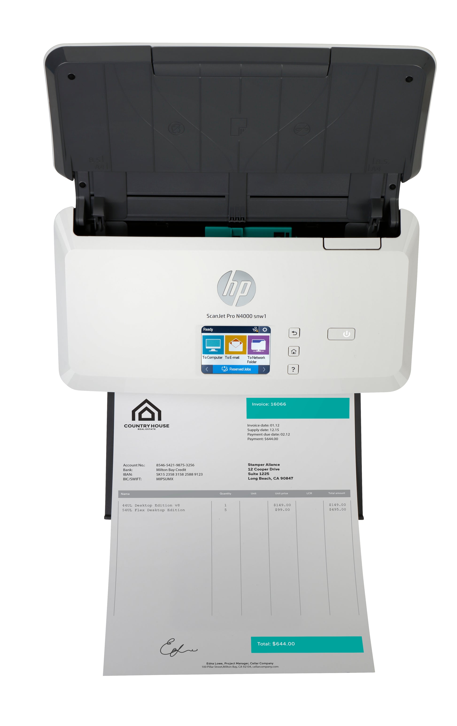 HP ScanJet Pro N4000 SNW1 – Dokumentenscanner