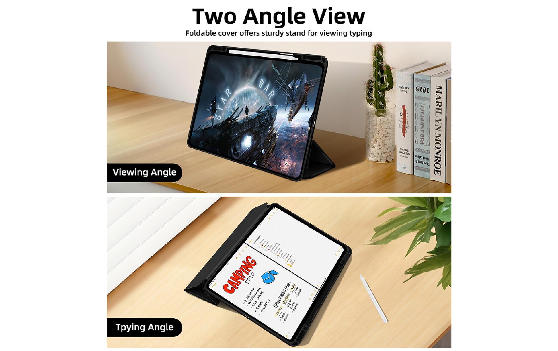4smarts Tablet-Hülle für iPad Air 13" (M2, 2024) – Schwarz