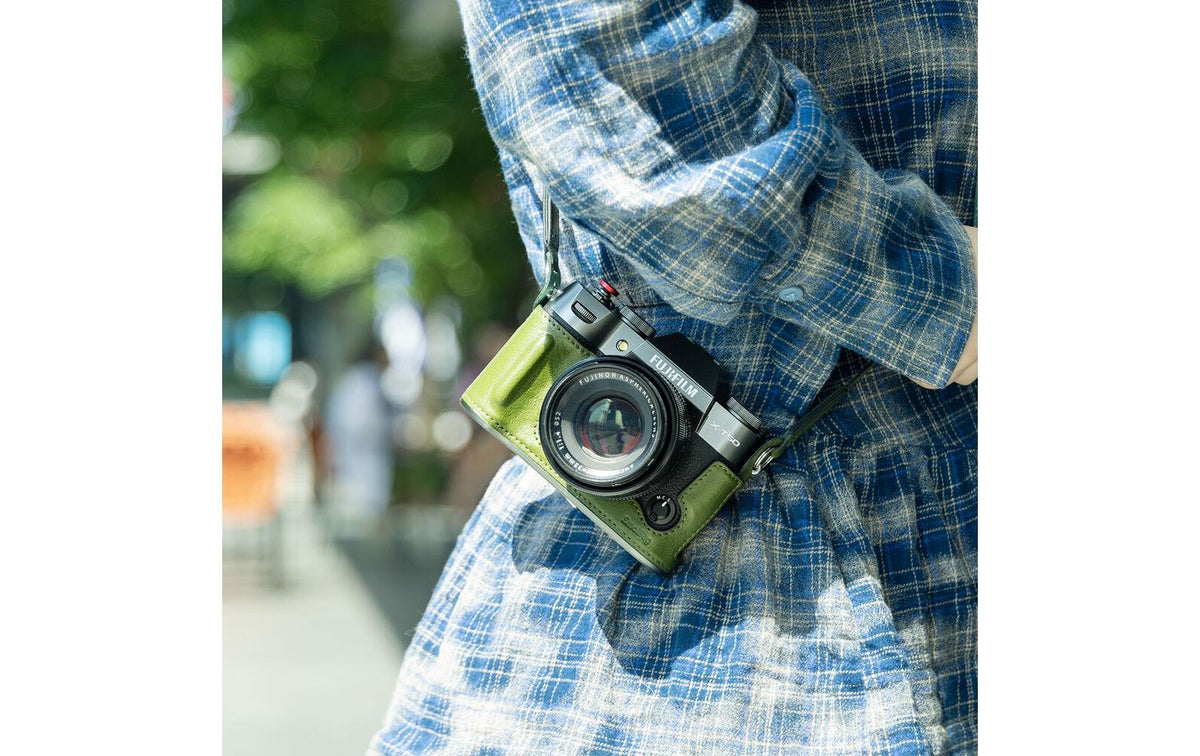 SmallRig 4711 Kamerahülle – Echtes Leder/PU – für FUJIFILM X-T50 – Grün