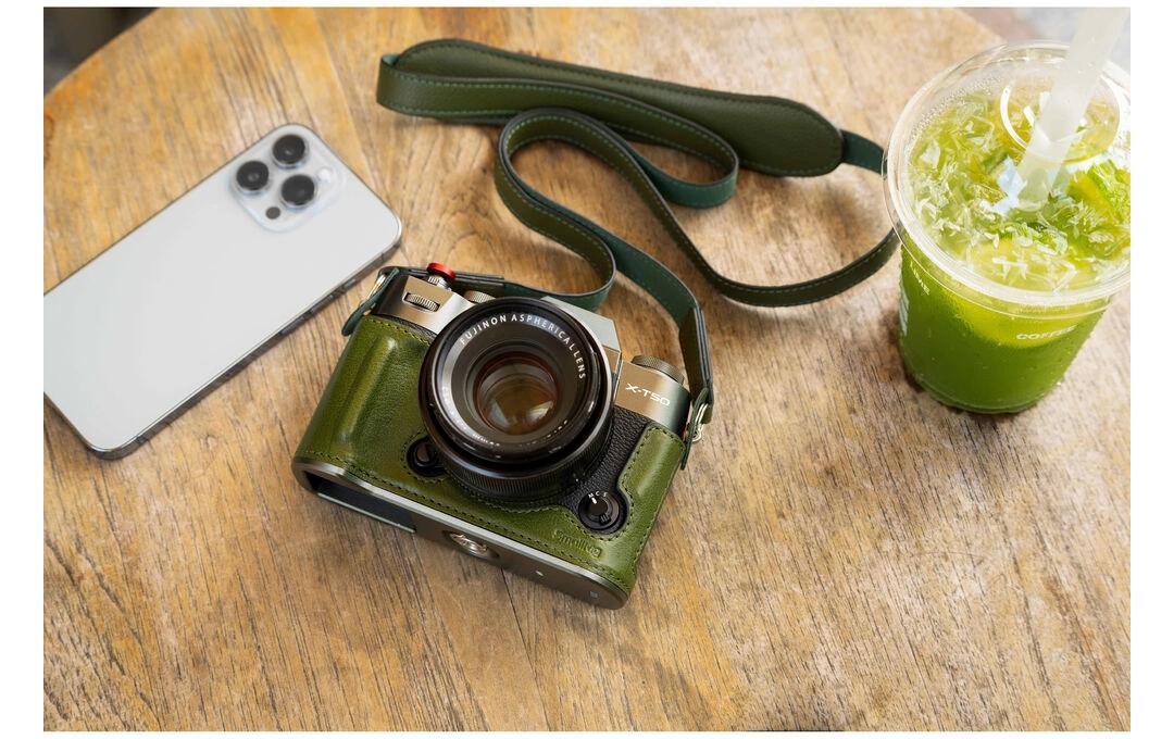 SmallRig 4711 Kamerahülle – Echtes Leder/PU – für FUJIFILM X-T50 – Grün