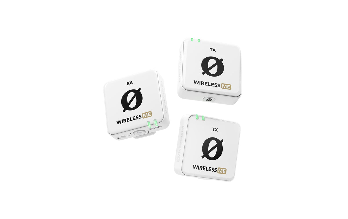 RØDE Wireless ME Dual Lavaliermikrofon – USB-C/3,5-mm-Klinke, Kabellos, 20–20'000 Hz, Weiss