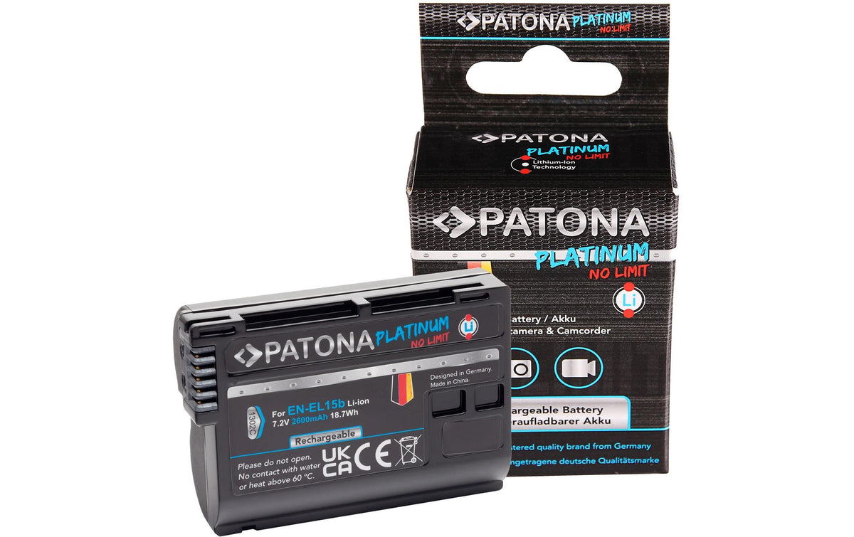 PATONA Platinum Akku EN-EL15 2600 mAh, 7 V – für Nikon D7000, D7100, D600 und andere