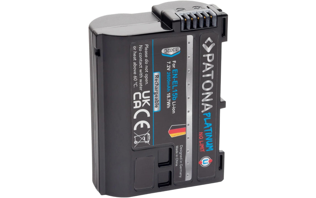 PATONA Platinum Akku EN-EL15 2600 mAh, 7 V – für Nikon D7000, D7100, D600 und andere