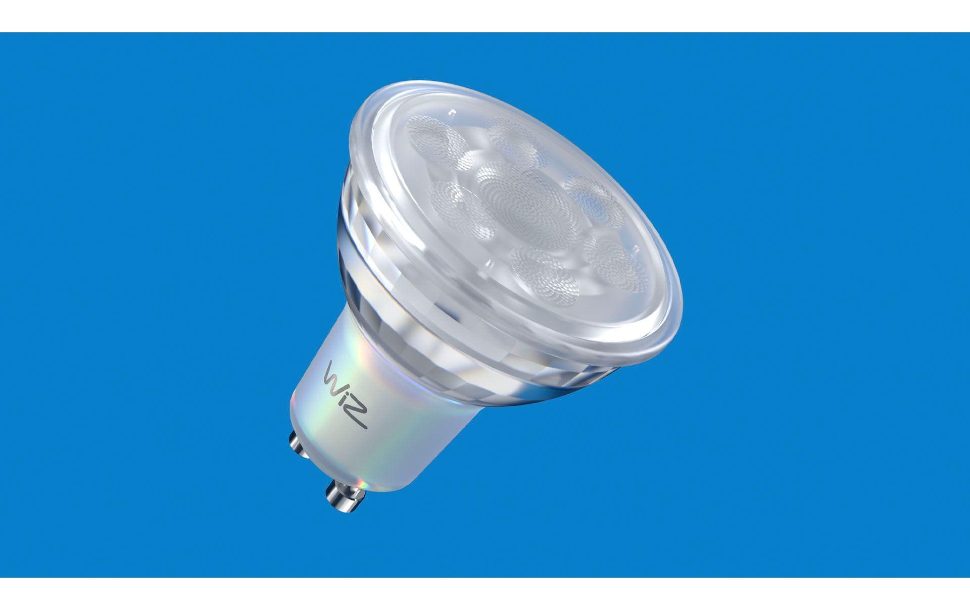 WiZ Weiss & Farbe LED-Reflektor PAR16 GU10 2er-Pack – 4,7 W dimmbar, 2200–6500 K, für WiZ, WLAN und Bluetooth