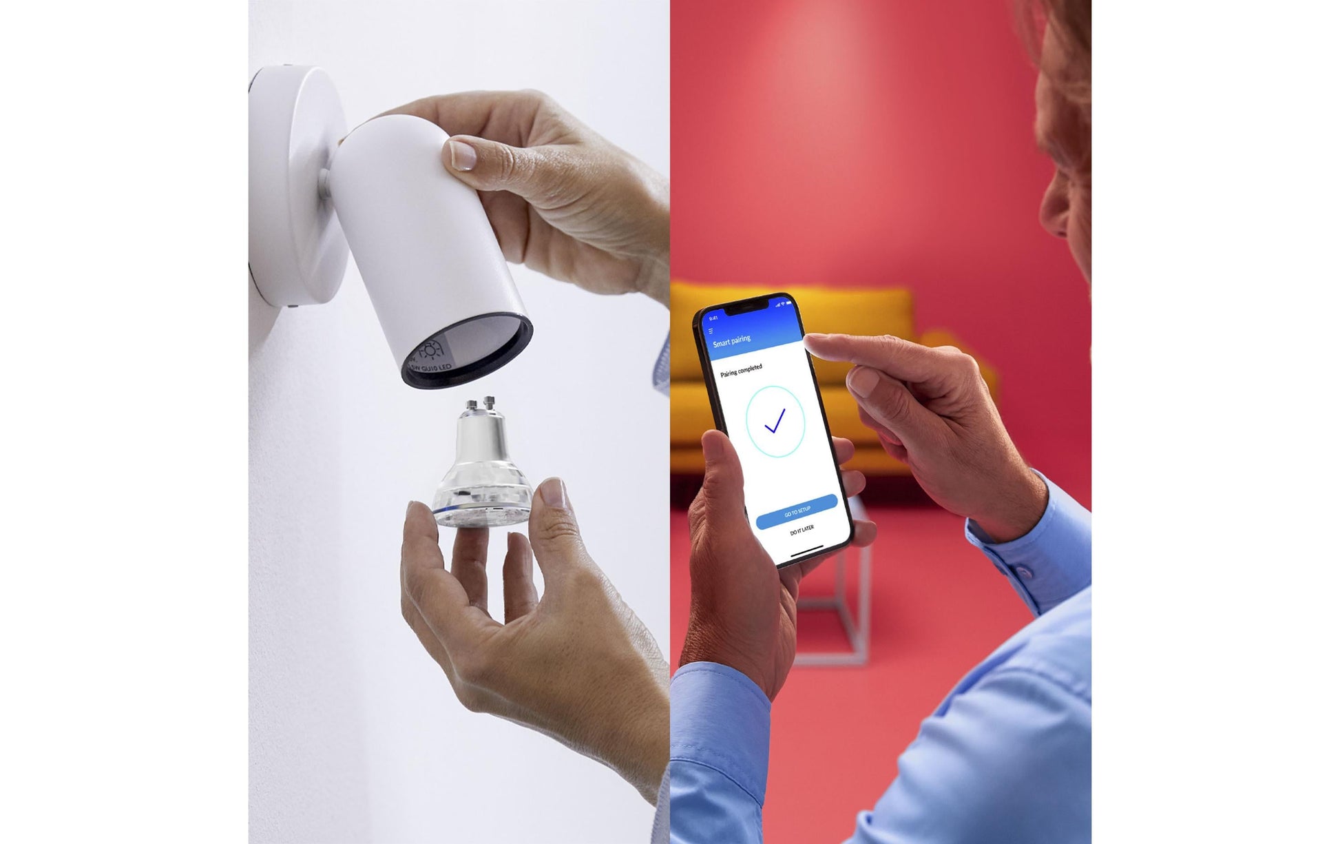 WiZ Weiss & Farbe LED-Reflektor PAR16 GU10 2er-Pack – 4,7 W dimmbar, 2200–6500 K, für WiZ, WLAN und Bluetooth