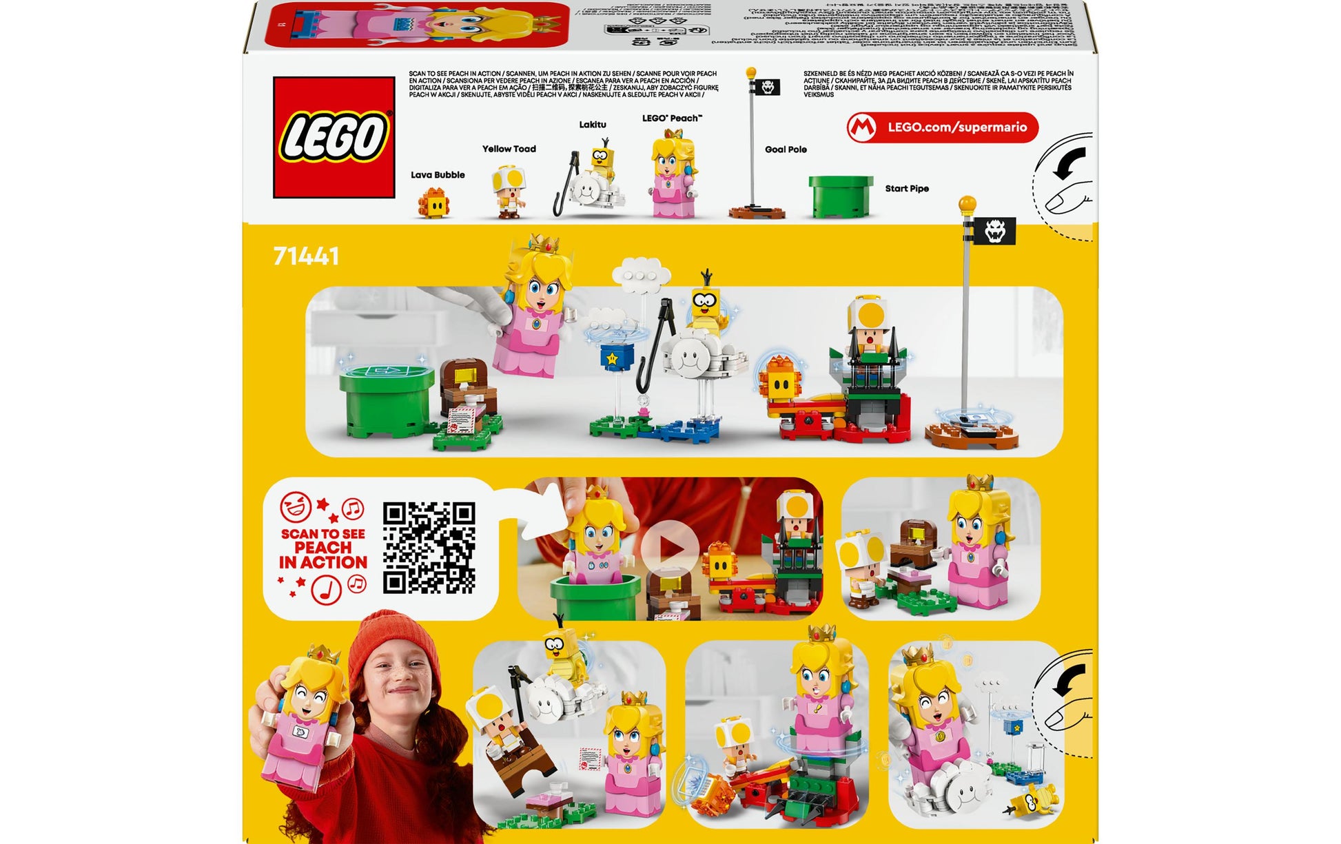 LEGO 3D Puzzle Super Mario (Peach) – 208 Teile – ab 6 Jahren – 26,2 × 5,9 × 28,2 cm