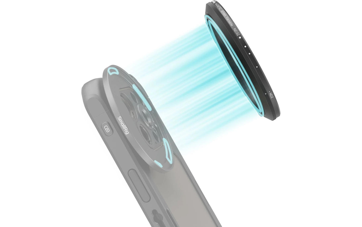 SmallRig ND2-32 67 mm VND-Filter – 1–5 Stufen – für iPhone-Serie, Samsung S24 Ultra, Vivo-Serie u. a. – Schwarz