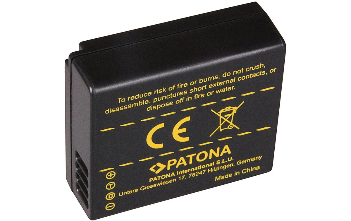 PATONA BLG10E Akku – 770 mAh/7,2 V – für Panasonic Lumix DMC-GF6, Lumix LX100 – Schwarz