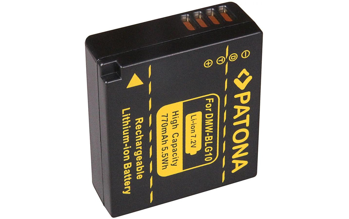 PATONA BLG10E Akku – 770 mAh/7,2 V – für Panasonic Lumix DMC-GF6, Lumix LX100 – Schwarz
