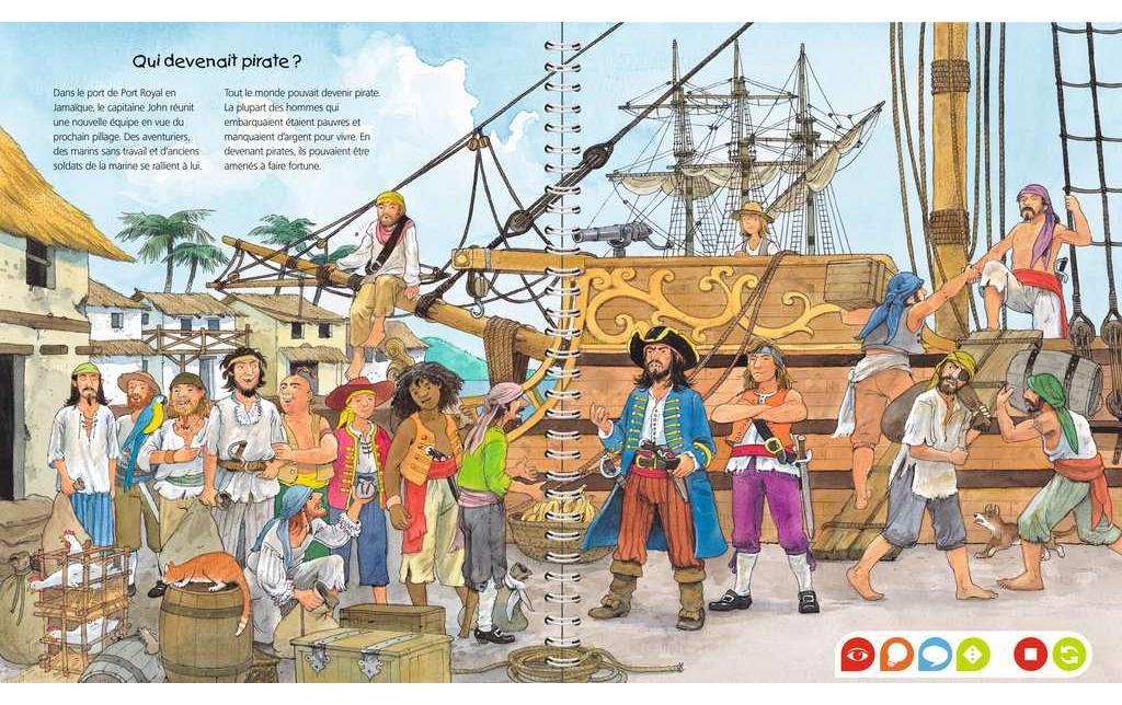 Ravensburger Lernspiel – Ich entdecke die Piraten, Brettspiel, ab 1 Spieler, 4–7 Jahre, Französisch