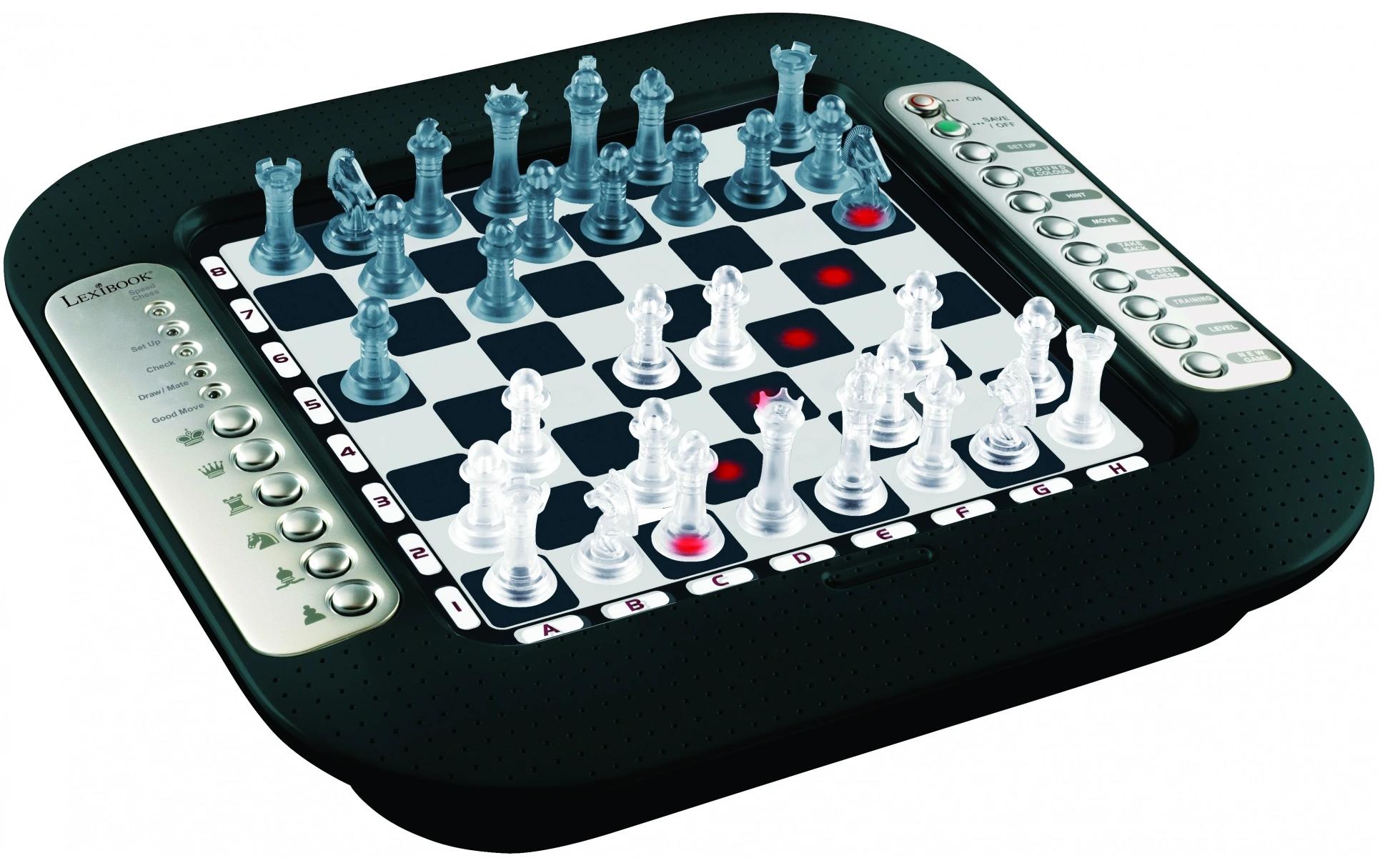 Lexibook ChessMan FX – Elektronisches Schachspiel, 1–2 Spieler, ab 7 Jahren, 30 Min., mehrsprachig