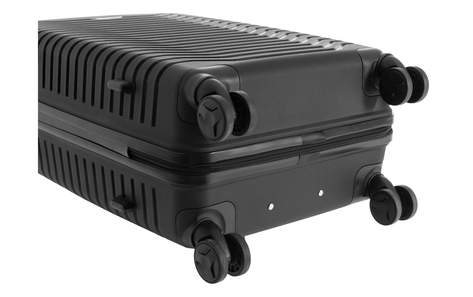 KOOR Manila – Hartschalen-Trolley, 63 l, 4 Rollen (Spinner), TSA-Schloss, PP, Schwarz, 40 × 66 × 26 cm