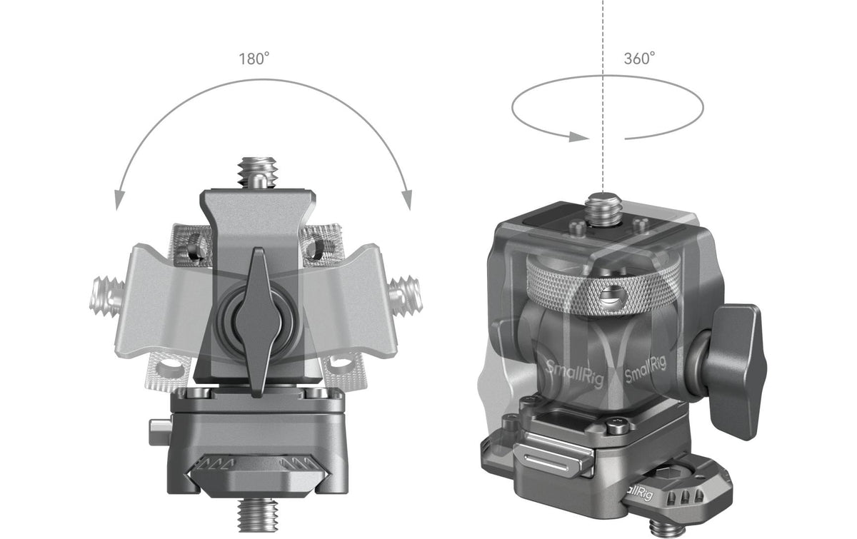 SmallRig HawkLock H21 Monitorhalterung – Schnellwechsel (NATO-Klemme), Aluminium/Edelstahl, 108 g – Grau