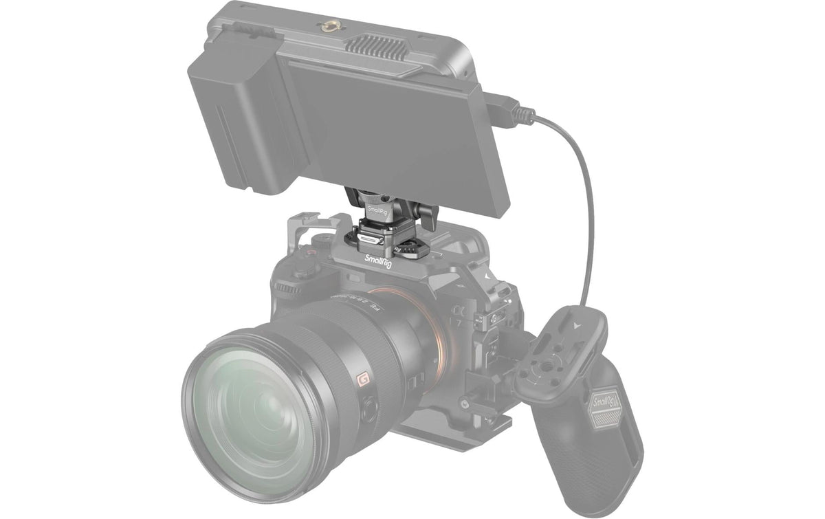 SmallRig HawkLock H21 Monitorhalterung – Schnellwechsel (NATO-Klemme), Aluminium/Edelstahl, 108 g – Grau
