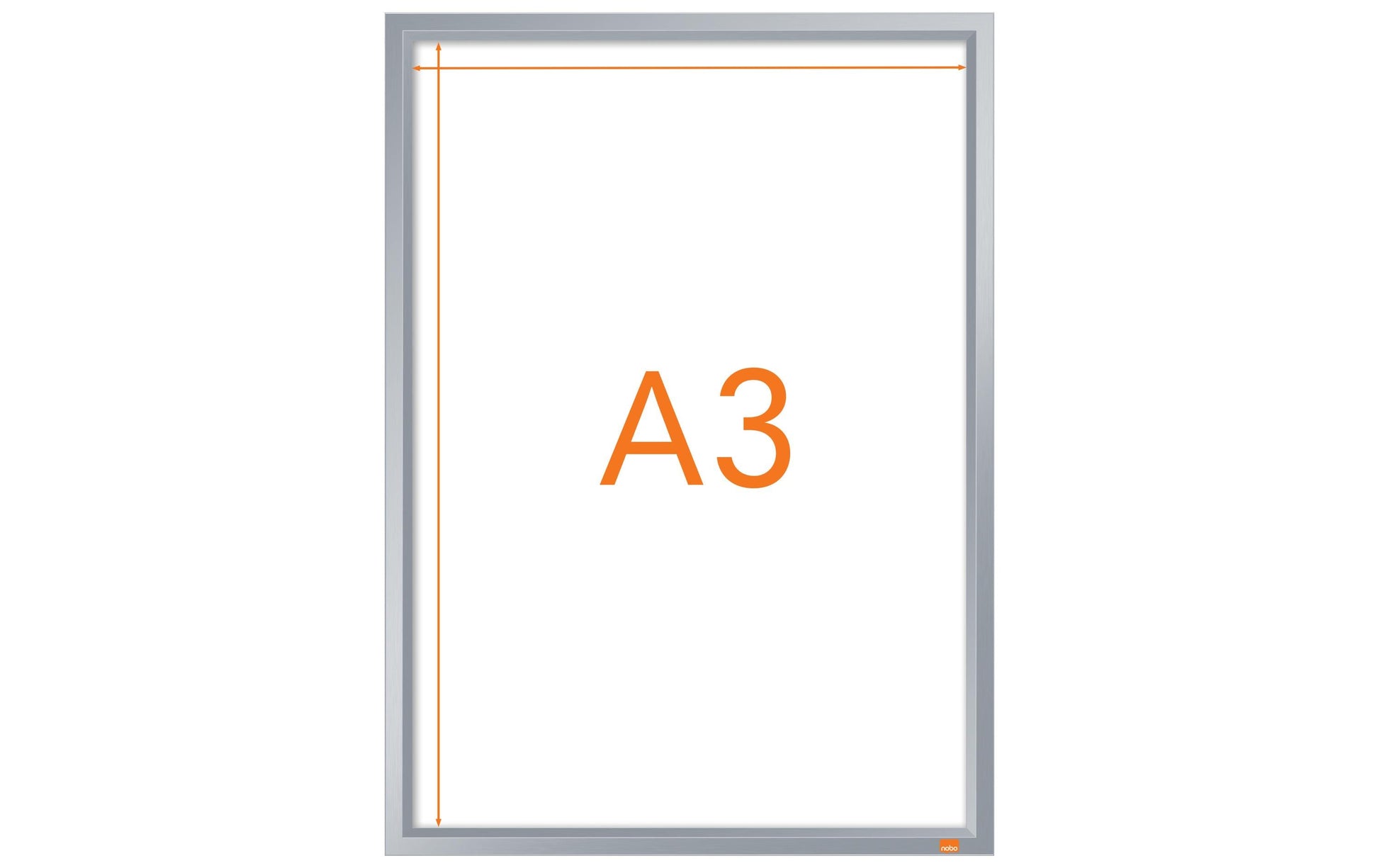 Nobo Impression Pro Plakatrahmen – für A3 – Klapprahmen – Weiss – Aluminium – 339×463×17 mm