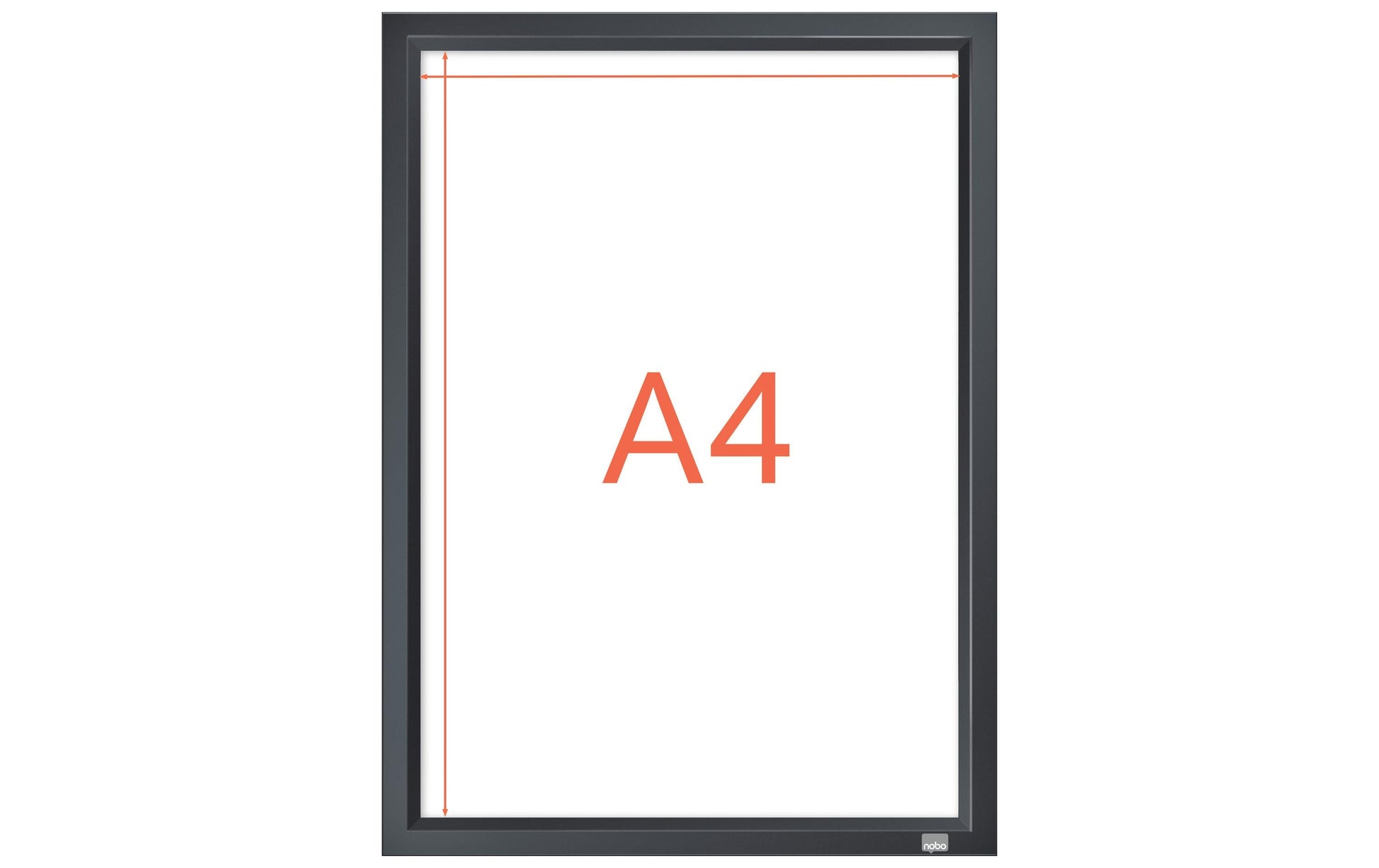 Nobo Impression Pro Plakatrahmen – für A4 – Klapprahmen – Weiss – Aluminium – 250×340 mm