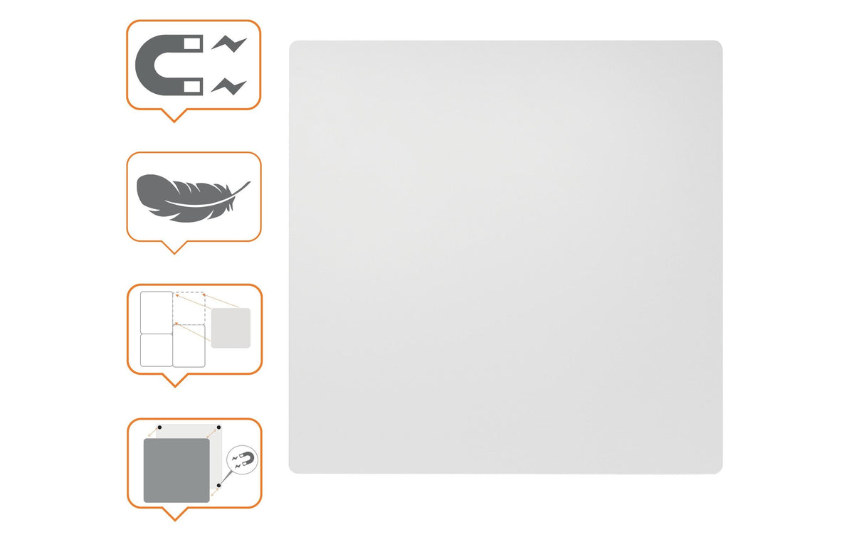 Nobo Whiteboard – 45 × 45 cm, magnetisch