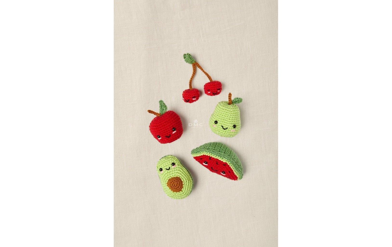 DMC Häkel-Set Amigurumi – Fruit Friends (Smiley) – Baumwolle