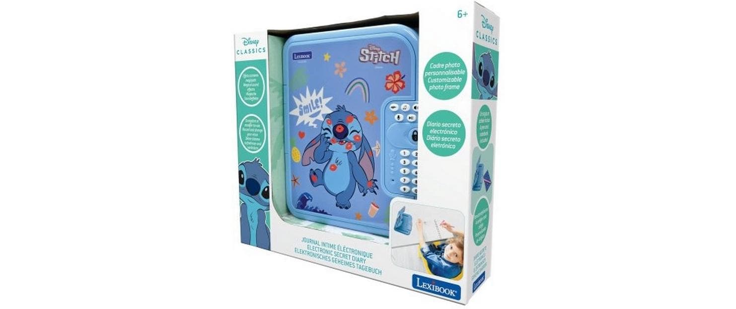 Lexibook Crosslander SD50D Elektronisches Tagebuch – Disney Stitch – 12 × 20 × 3,7 cm – ab 6 J. – blau