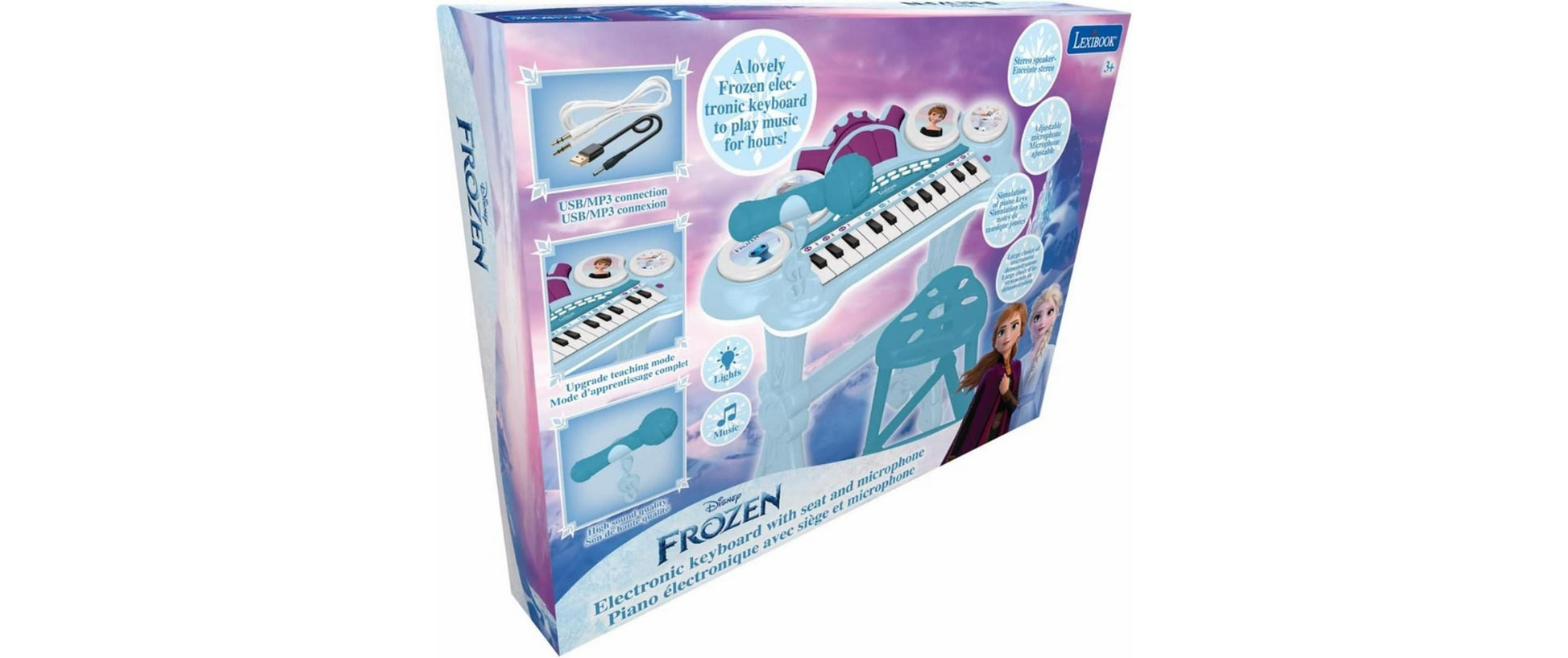 Lexibook Elektronisches Klavier – Disney Frozen – 24 Tasten – 41 × 59 × 21 cm – ab 3 Jahren – hellblau