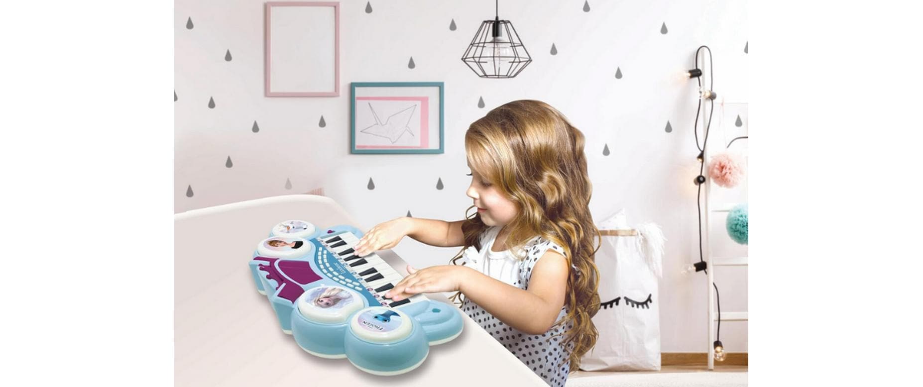 Lexibook Elektronisches Klavier – Disney Frozen – 24 Tasten – 41 × 59 × 21 cm – ab 3 Jahren – hellblau