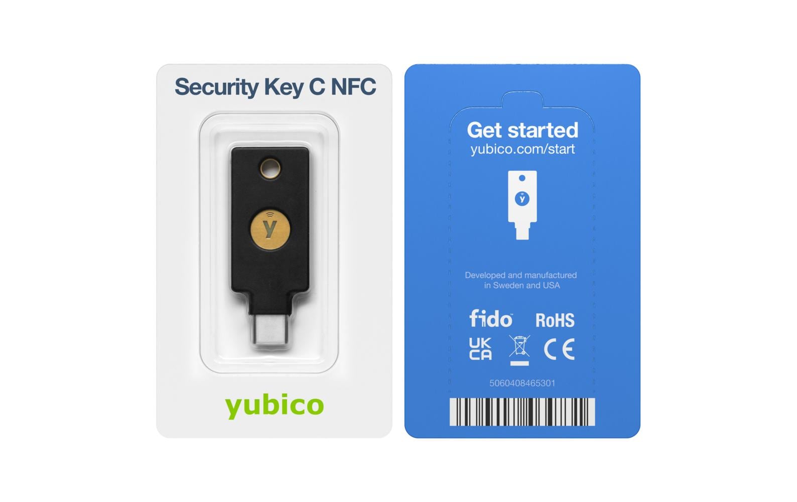 Yubico Sicherheitsschlüssel YubiKey Security Key C NFC – für Google, Microsoft, sforce.com und andere, IP68